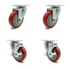 Service Caster Regency 600CSW415 600CSW415WB U-Boat Replacement Caster Set – REG-SCC-20S414-PPUB-RED-TP2-2-TLB-2